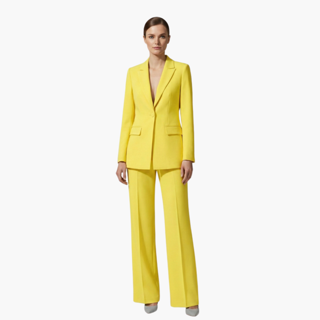 Lysette | Women's Blue Blazer Suit Set - Light Blue - Image 8