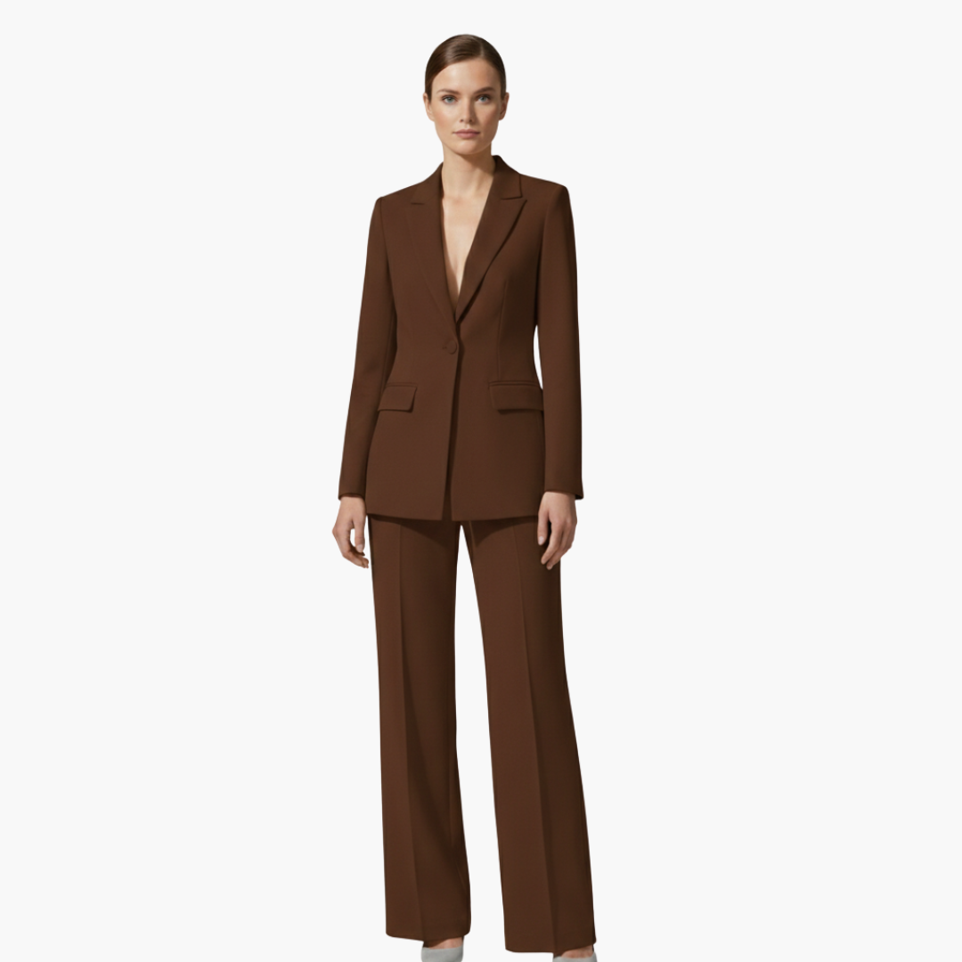Lysette | Women's Blue Blazer Suit Set - Light Blue - Image 9