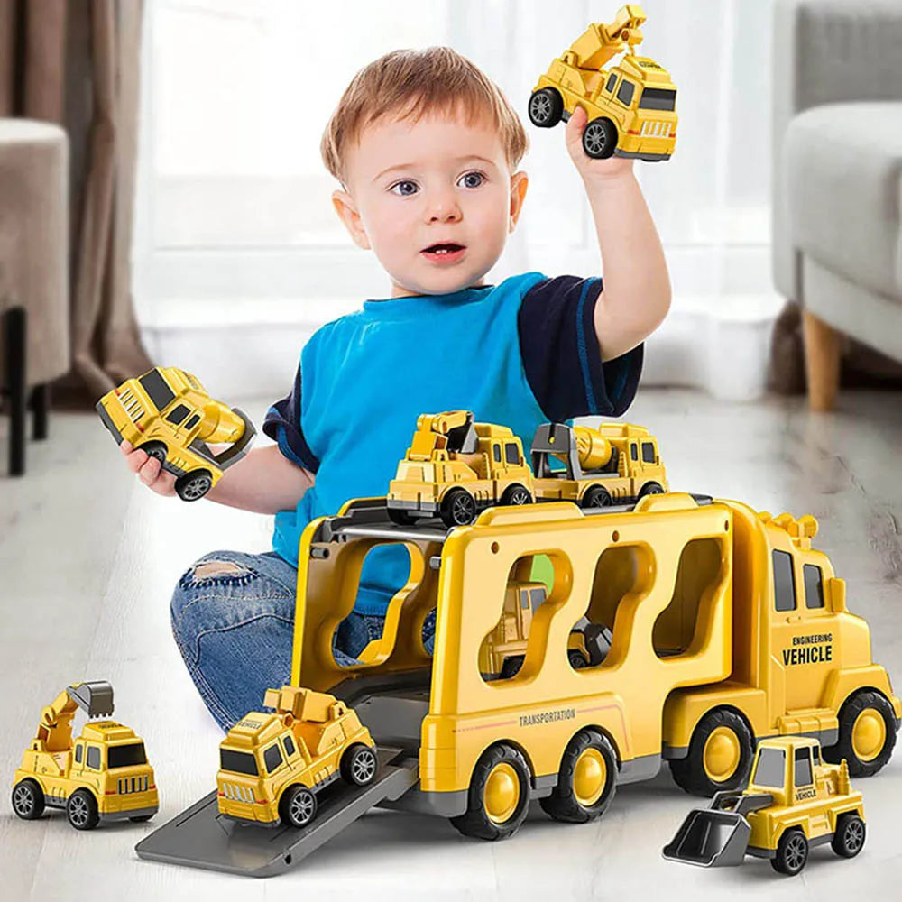Children's Magic Car City play set with interactive lights & sounds. Features kids vehicles & toy storage.