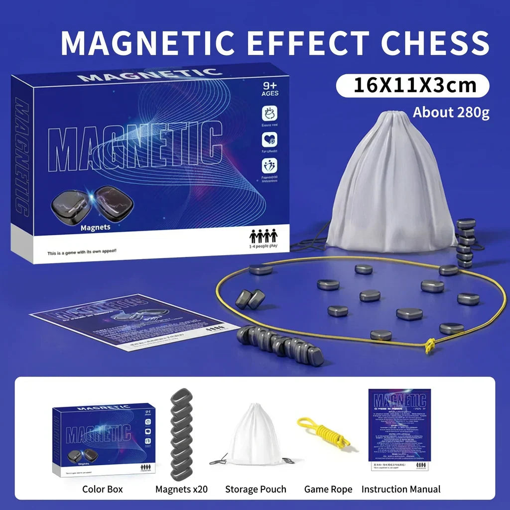 Magnetic Chess Game Set for Kids & Adults. Portable travel board game for strategic family fun & educational development.
