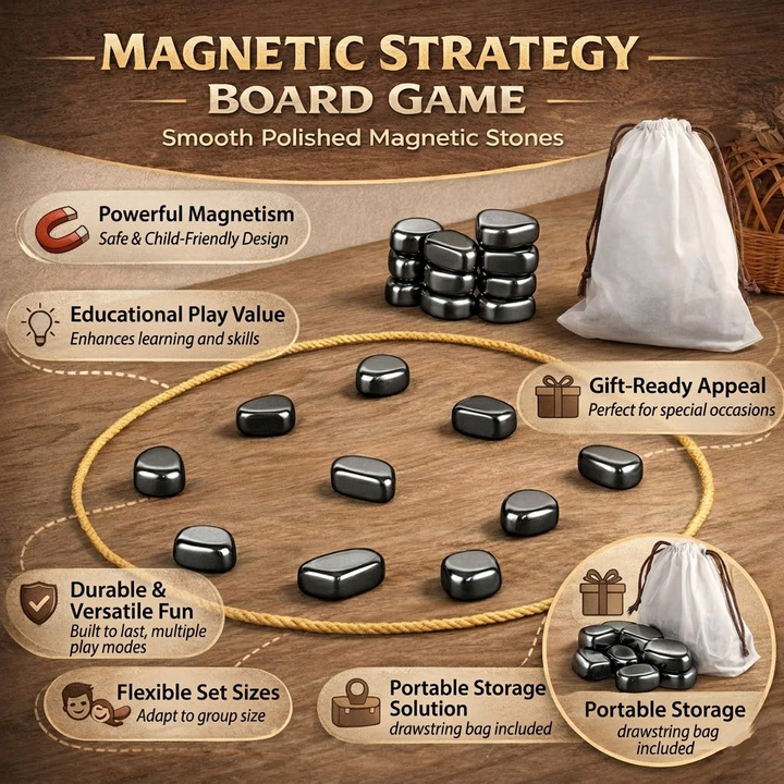Engaging logic game for kids and adults, promoting focus with magnetic chess pieces.