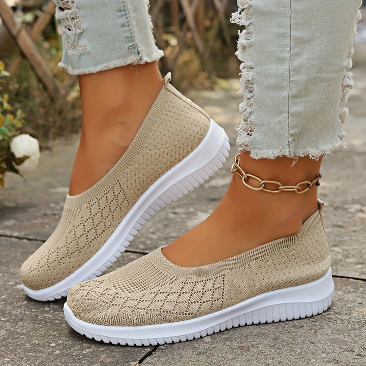 Women's comfortable orthopedic slip-on sneakers for easy everyday walking.