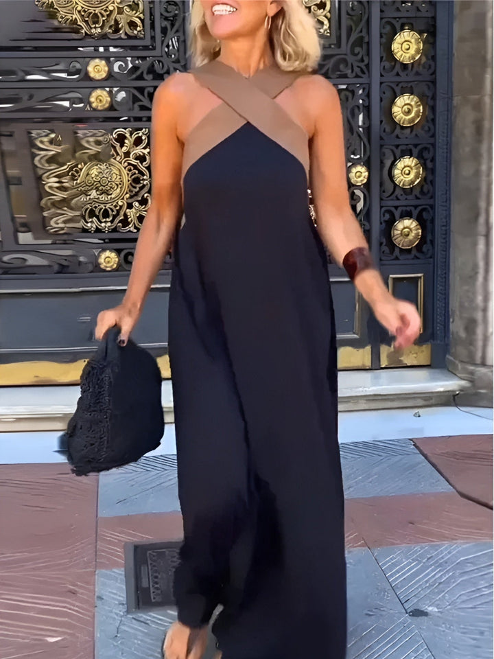Women's Maxi Dress - Breathable Comfort Crossover Style