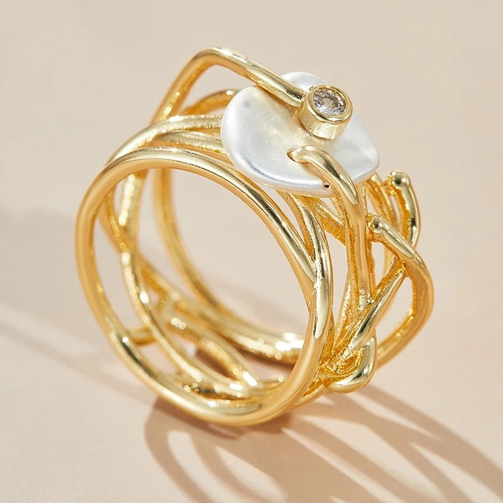 Antique Thin Ring with Pearl