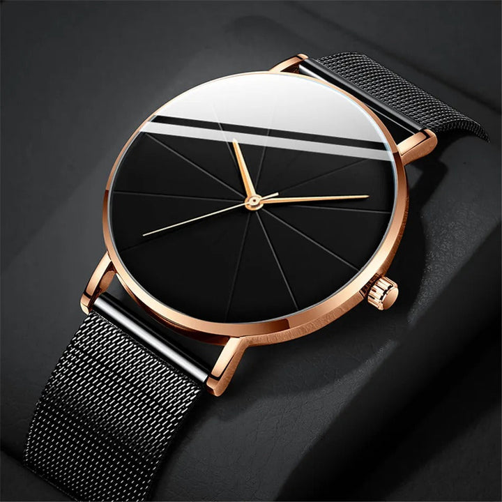 Men's classic stainless steel dress watch with elegant silver dial & durable construction.