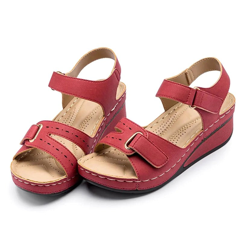 Women's comfortable open toe sandals, offering orthopedic support for daily walking.