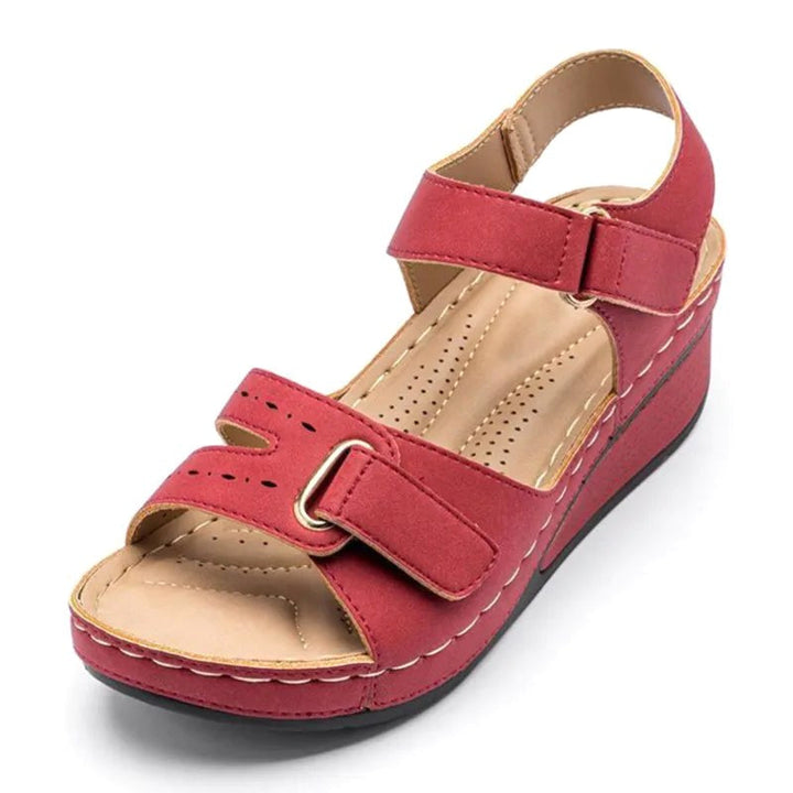 Stylish women's open toe sandals, featuring orthopedic arch support for active comfort.