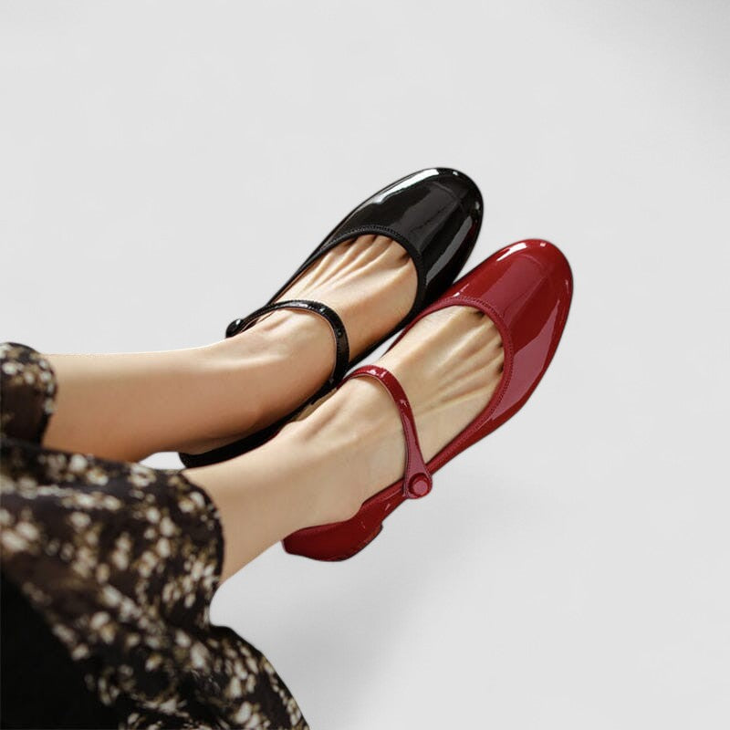 Red elegant women's dress shoes, designed for comfort and sophisticated style from day to night.