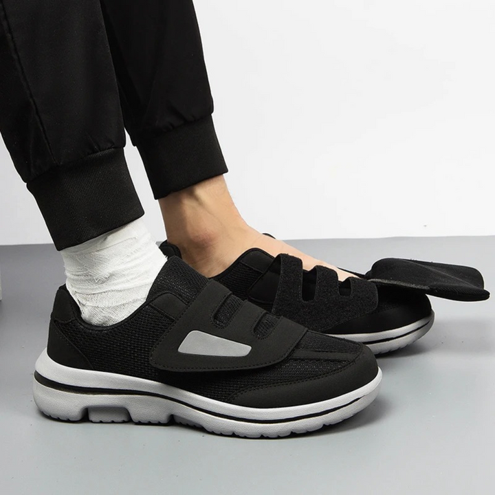 Cosy men's comfort shoes, wide fit & orthopedic design, adjustable for perfect fit & superior foot support.