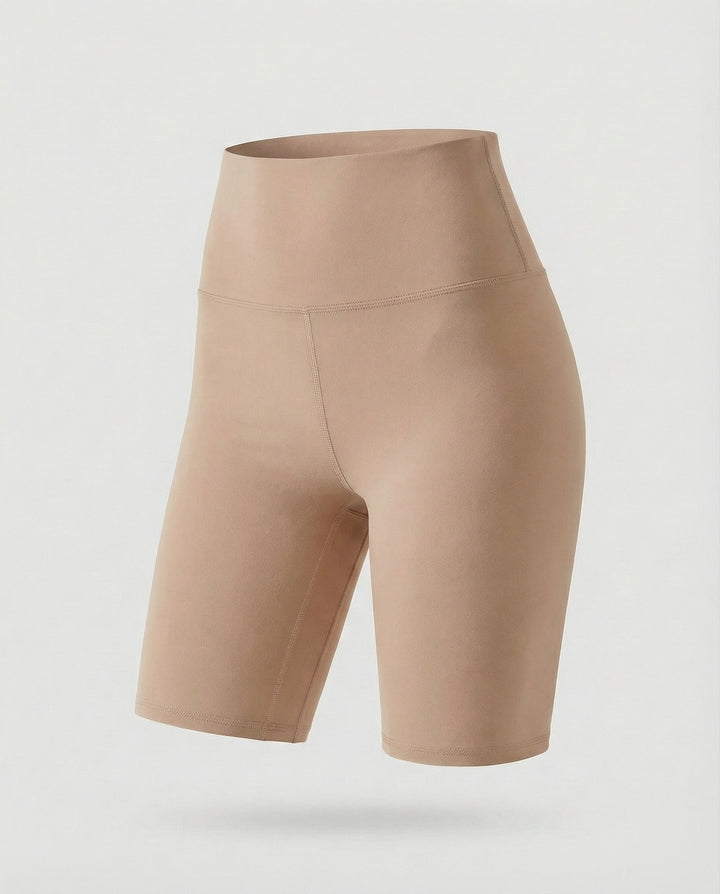Comfortable women's summer shorts, high waisted bike style, great for warm weather workouts.