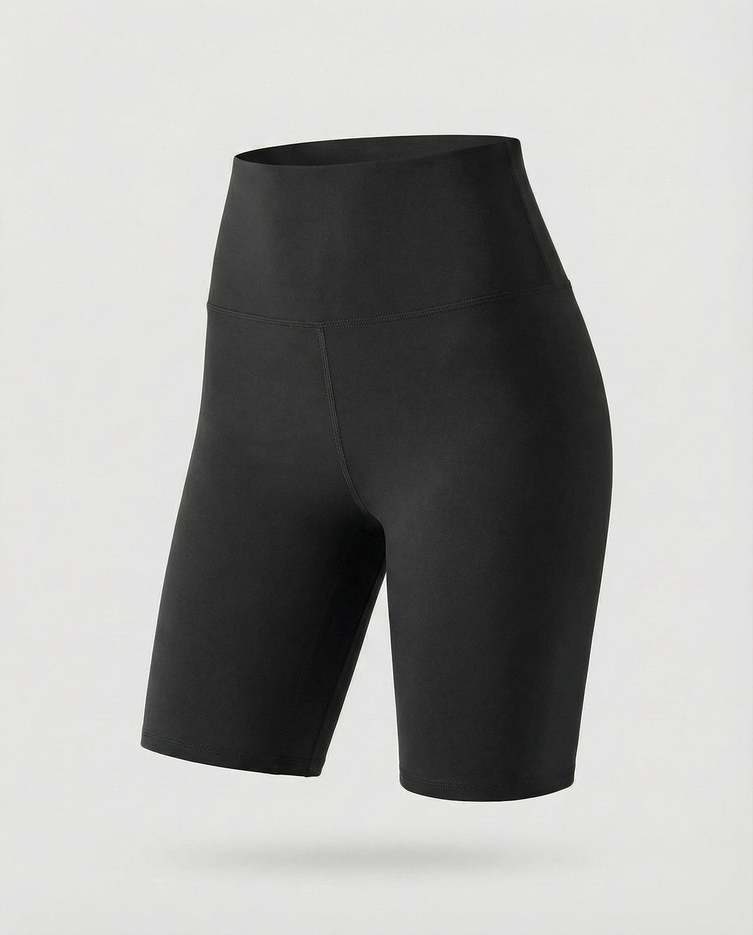Women's high waisted workout shorts, shaping bike design, perfect for running & fitness.