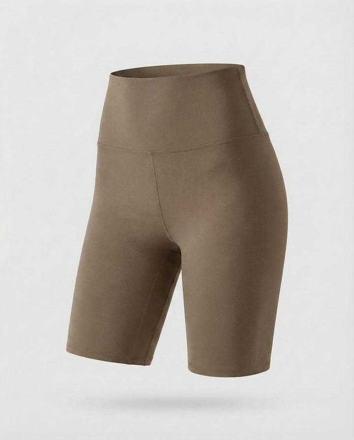 Comfortable women's shaping bike shorts, high waisted for extra support during workouts.