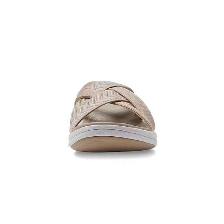 Everyday women's sandals with a sophisticated look, cushioned footbed, and comfortable cross-straps.
