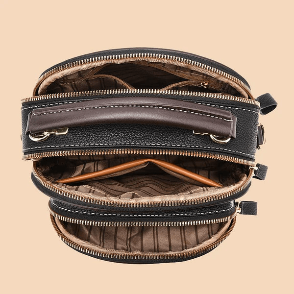 Classic style women's everyday leather bag, a durable shoulder bag and fashion accessory for any occasion.