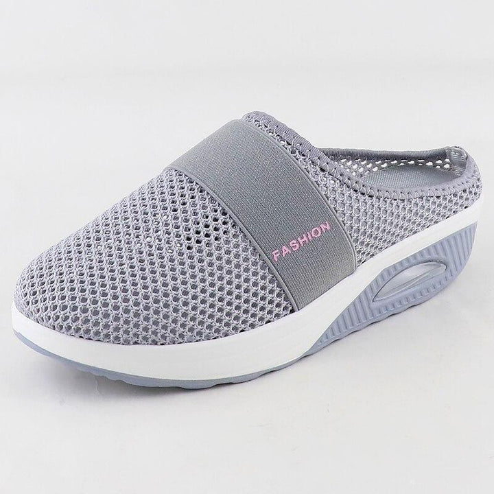 Durable, anti-slip sole on women's comfort shoes; safe walking for swollen feet & edema.