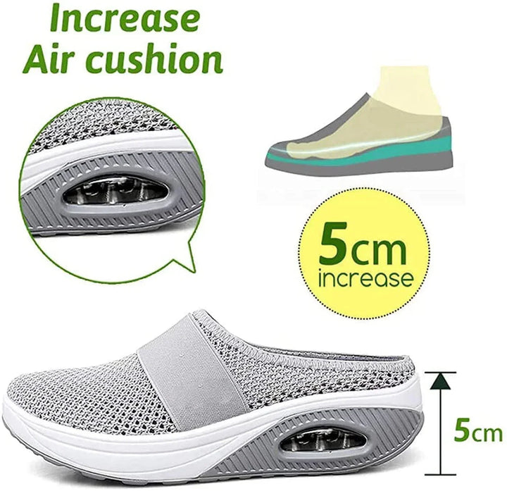 Frontal view of slip-on diabetic footwear for women; ideal for swollen feet & easy access.