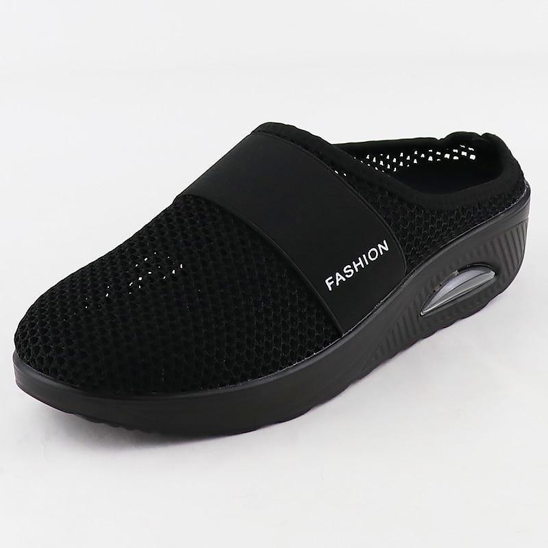 Women's comfort diabetic shoes for swollen feet; adjustable strap for a custom, secure fit.