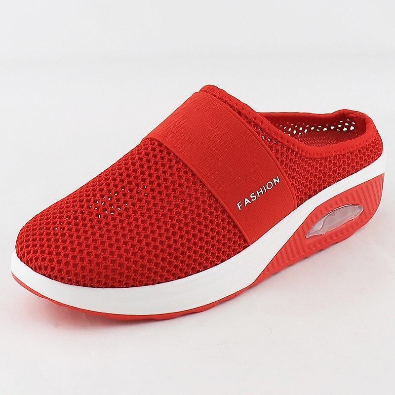 Close-up of the flexible sole on women's comfort shoes; gentle support for swollen & tender feet.