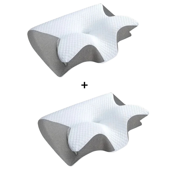 Ergonomic cervical pillow provides ultimate neck pain relief & posture support for deep, restful sleep.