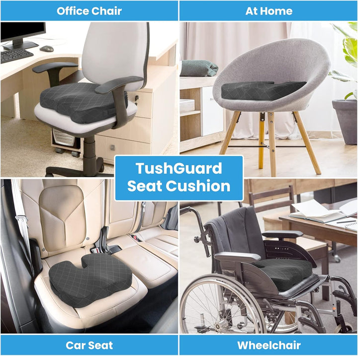 High-density memory foam cushion for office chair, car, and home, long-lasting comfort.