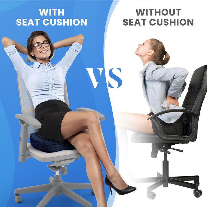 Travel memory foam cushion for car & plane, ensures comfort on the go.