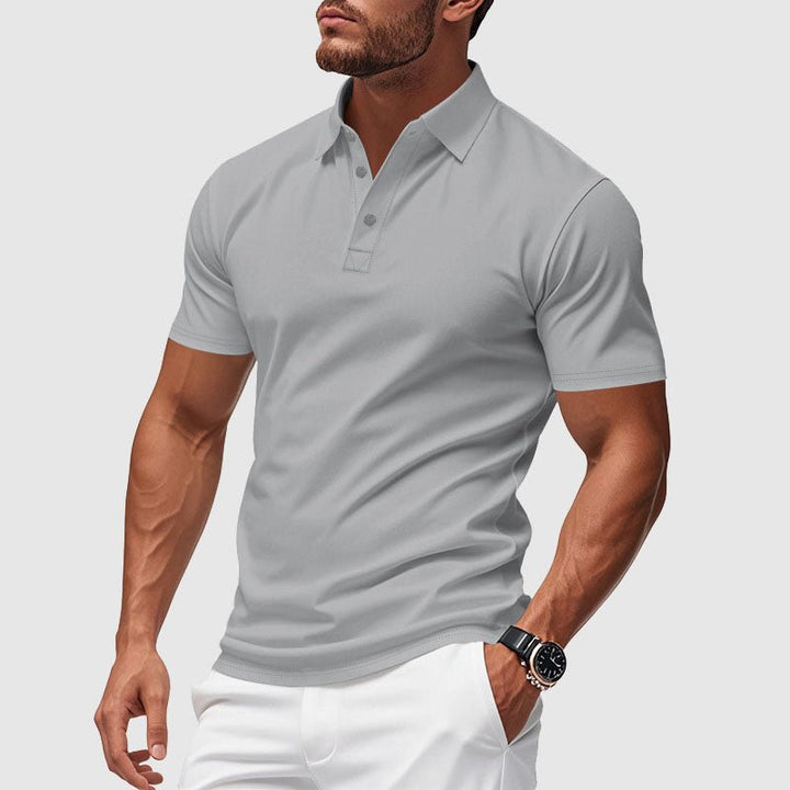Modern men's polo, stylish for work, smart casual events, or comfortable everyday wear.
