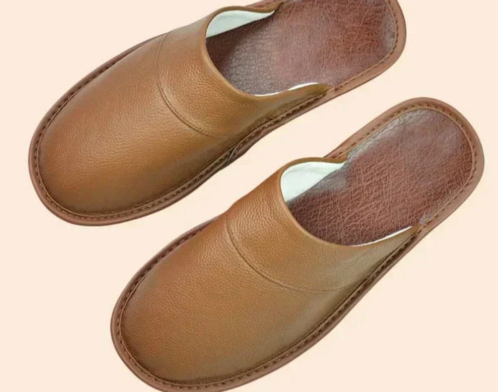 Soft suede leather men's slippers, ultimate comfort for casual wear.