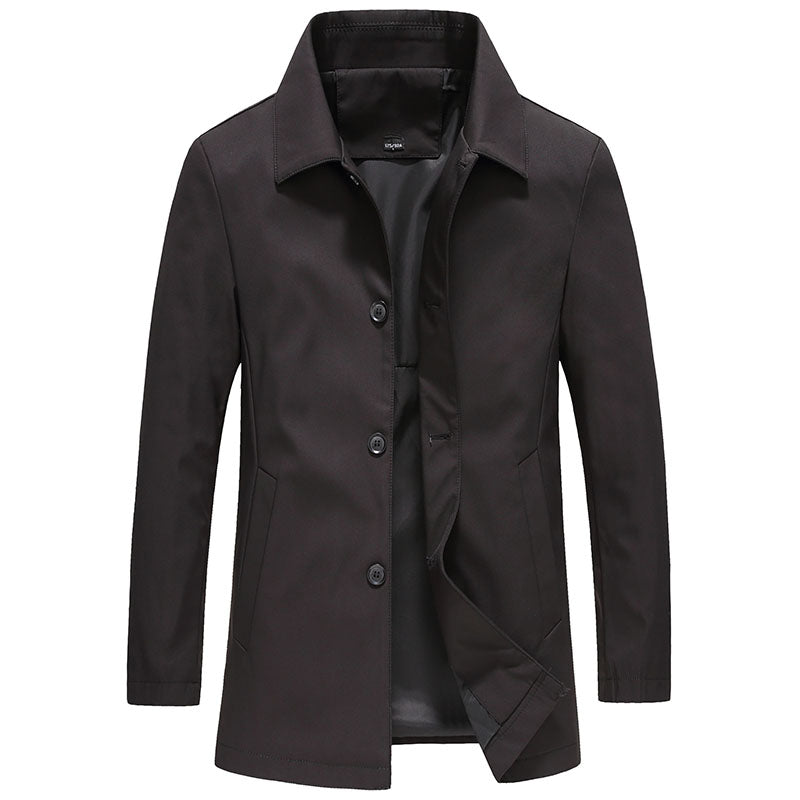 Men's classic button-down collared jacket for versatile style. Smart casual everyday outerwear, ideal for fall & spring layering.