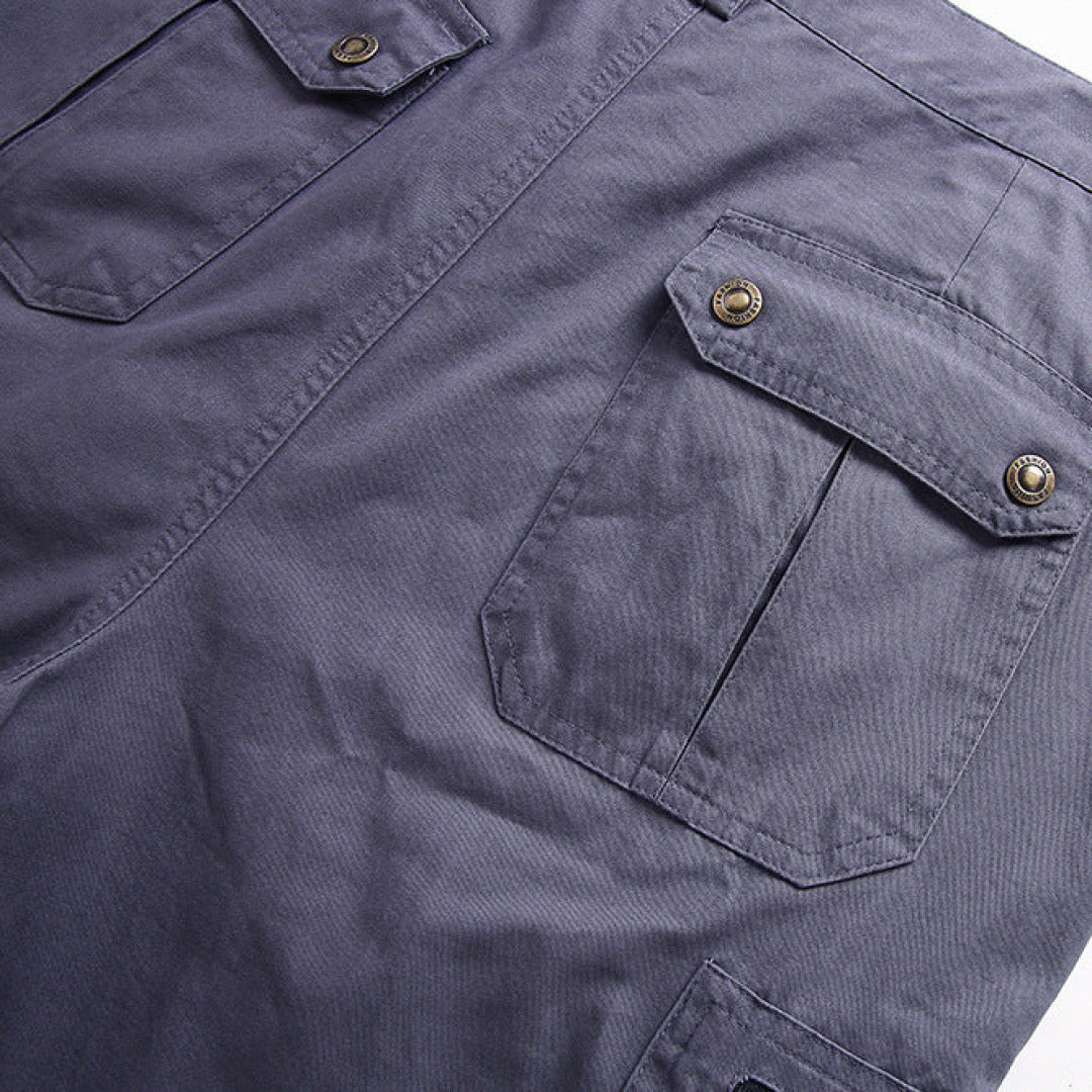 High-performance men's tactical cargo shorts, built durable for hiking, outdoor activities & adventure.