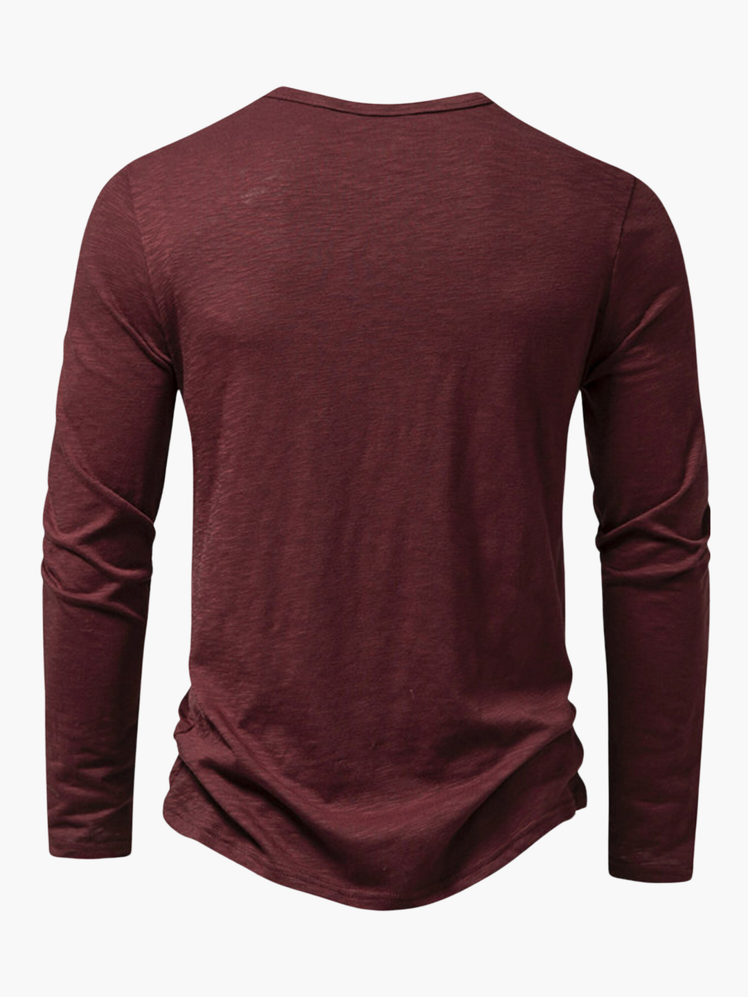 Versatile men's t-shirt: long sleeve henley for multiple outfits.