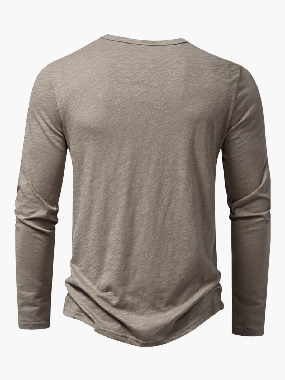 Men's everyday basic tee: comfortable long sleeve henley shirt.
