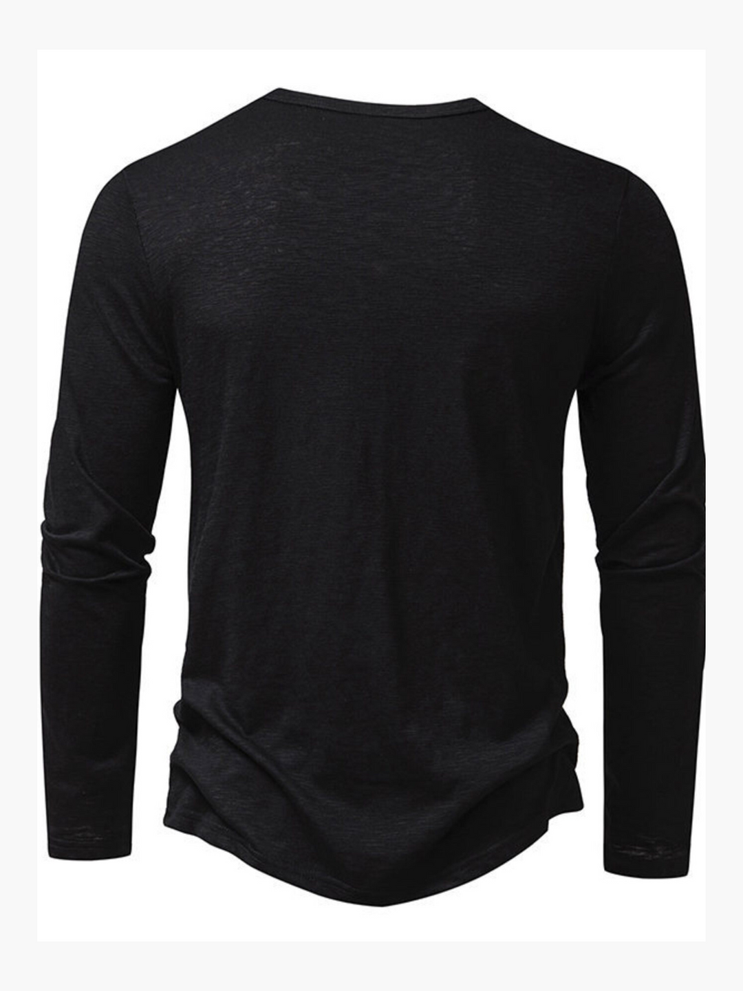 Stylish men's long sleeve shirt with a classic henley design.