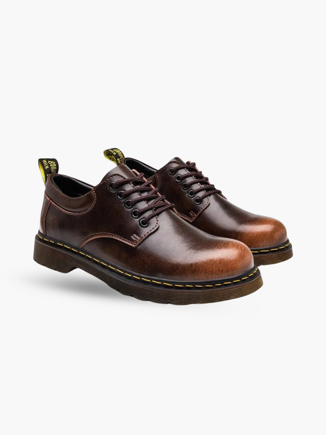 Durable men's lace-up Derby shoes crafted from genuine leather, perfect for adding classic style to any outfit.