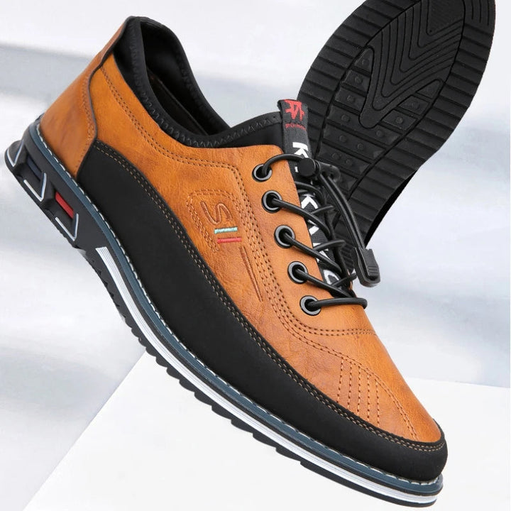 Timeless men's lace-up Oxford dress shoes in black, perfect for professional work and business attire.