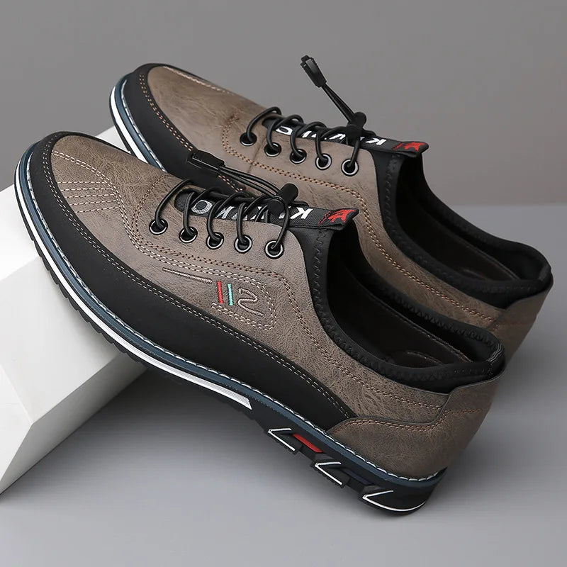 Men's formal black Oxford shoes, premium lace-up design for sophisticated business and elegant attire.