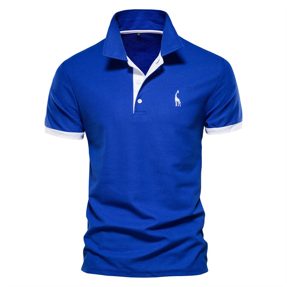 Men's Franklin Polo Shirt. Casual everyday wear with a contrast collar, perfect for summer style.