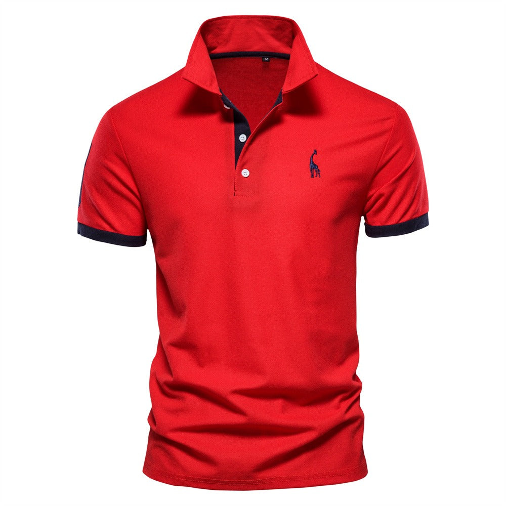 Franklin Men's Polo. Timeless design with a distinctive contrast collar, great for casual and smart casual wear.