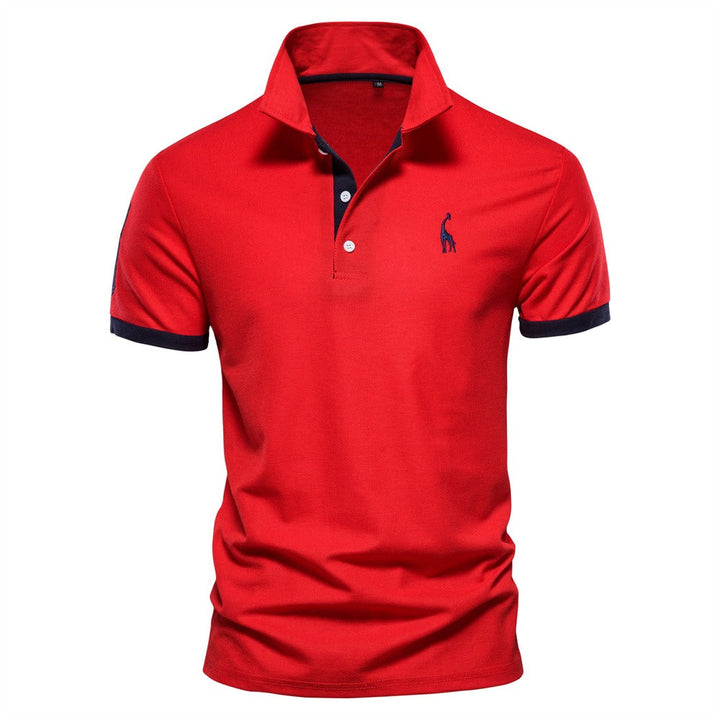 Franklin Men's Polo. Timeless design with a distinctive contrast collar, great for casual and smart casual wear.