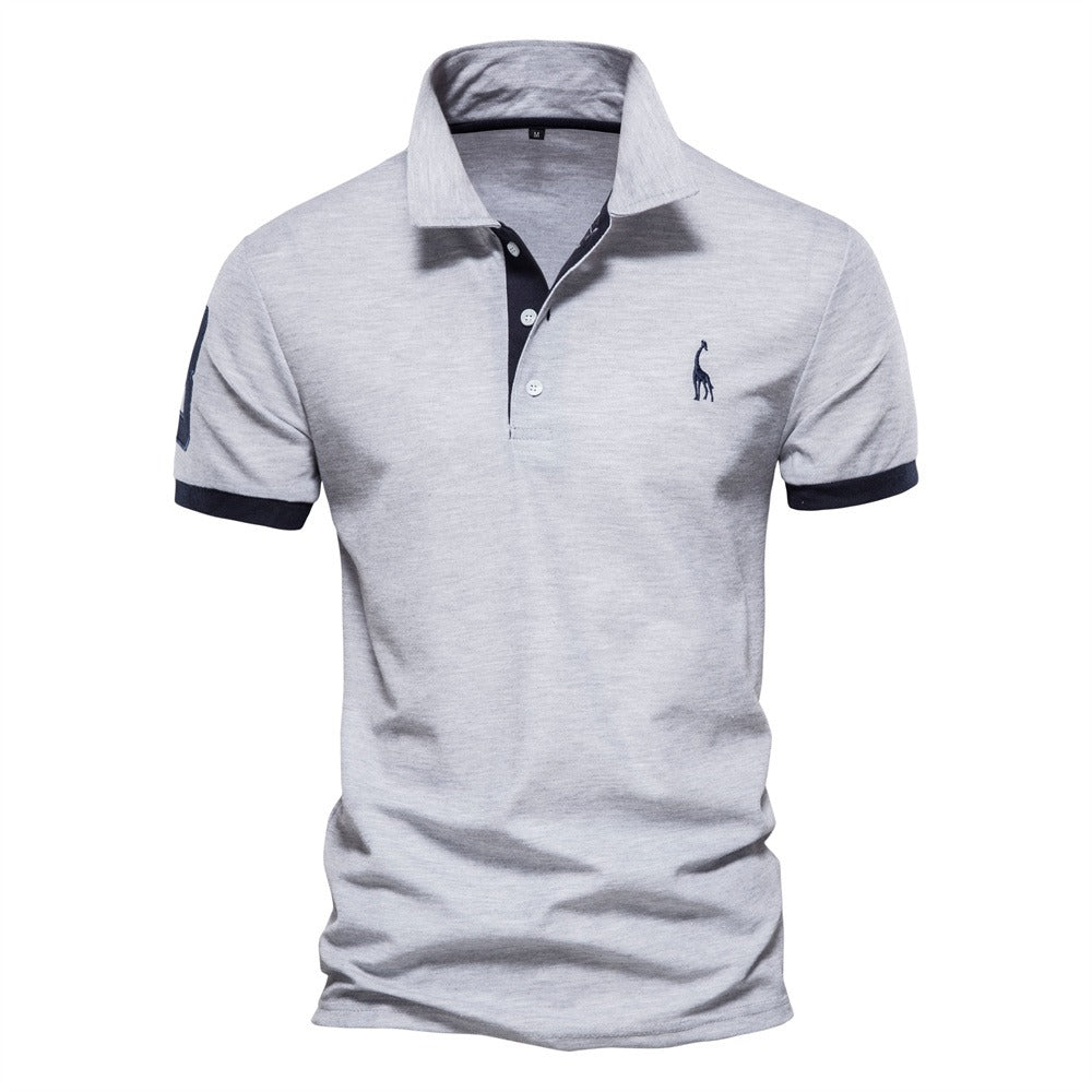 Comfortable Men's Polo Shirt with a classic contrast collar. Ideal for summer style & everyday men's fashion.