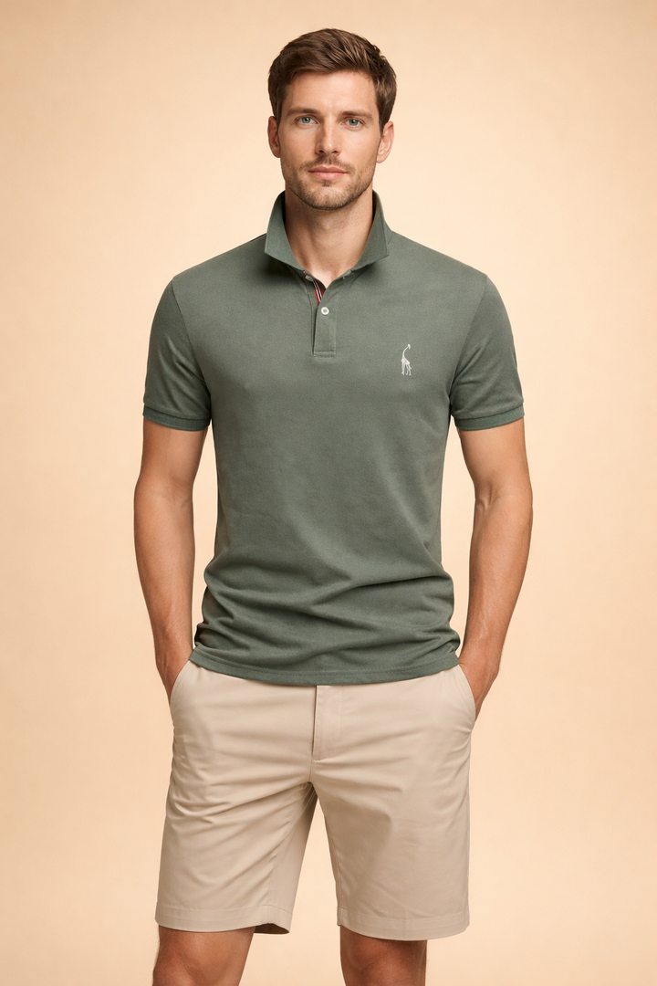 Men's classic everyday polo shirt in navy blue, a versatile smart casual essential.