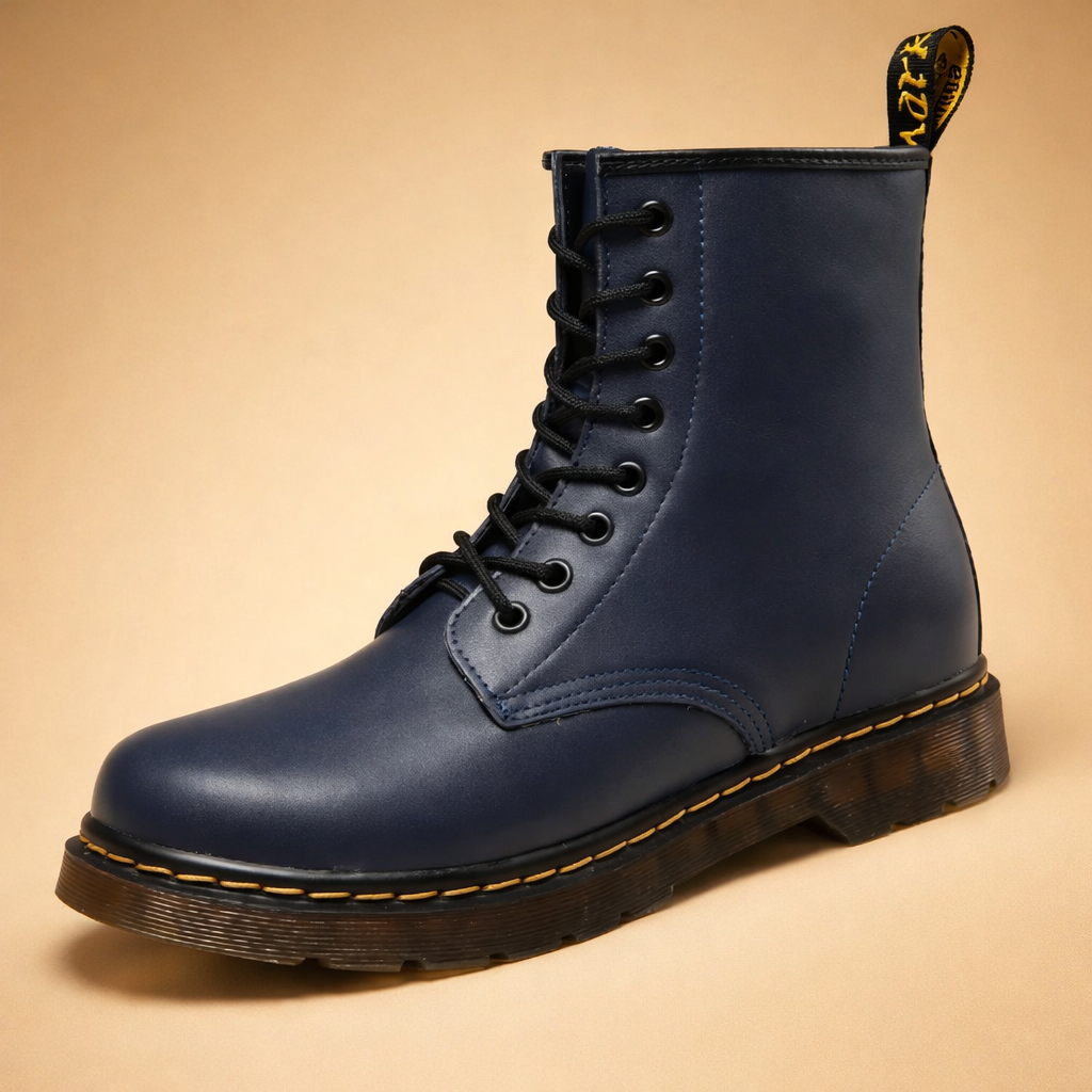 Rugged men's classic combat boots with sturdy lace-up design. Versatile ankle footwear for daily wear.