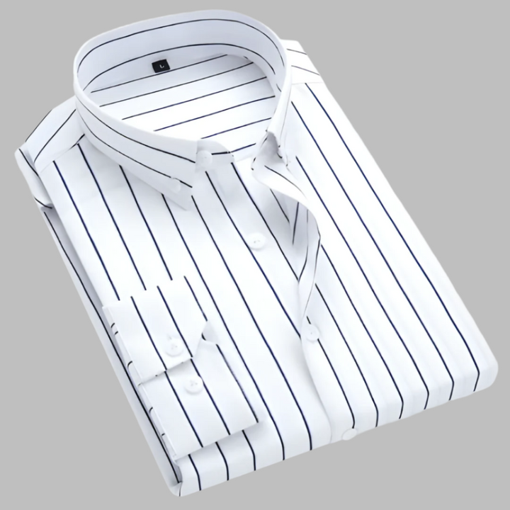 Men's classic plaid Oxford button-down shirt in blue and white for casual wear.