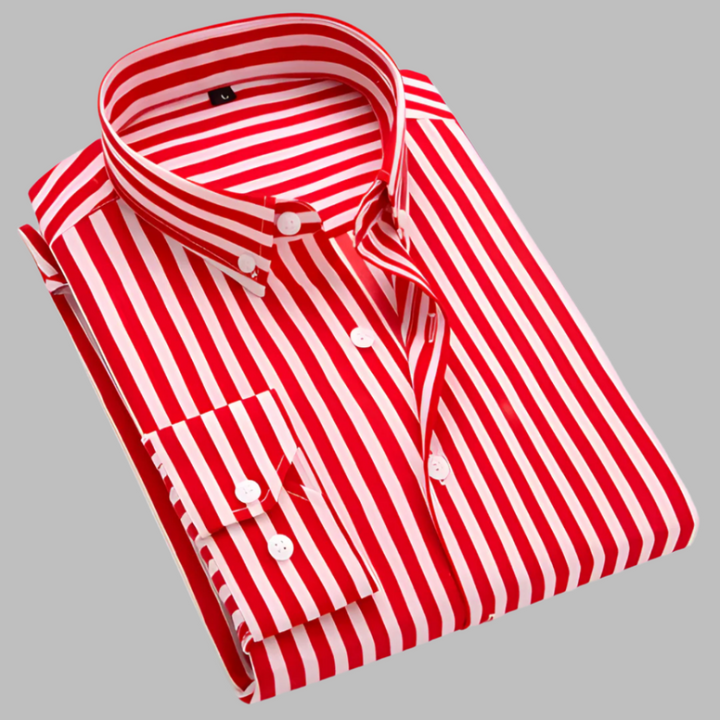 Long sleeve men's plaid Oxford shirt, perfect for everyday spring and autumn fashion.