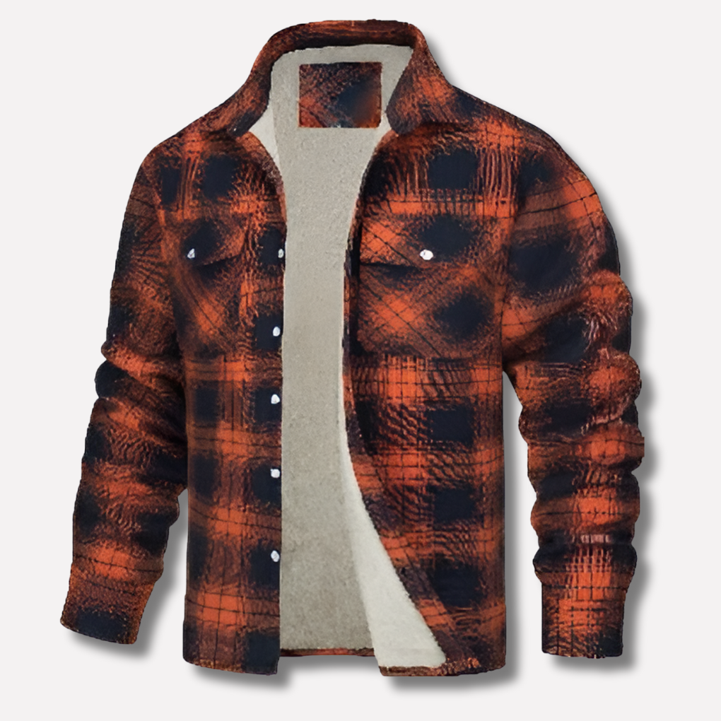Men's everyday lumberjack flannel shirt with a classic plaid pattern, easy to style.