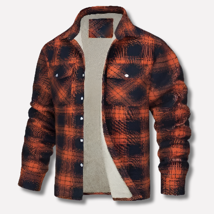 Men's everyday lumberjack flannel shirt with a classic plaid pattern, easy to style.