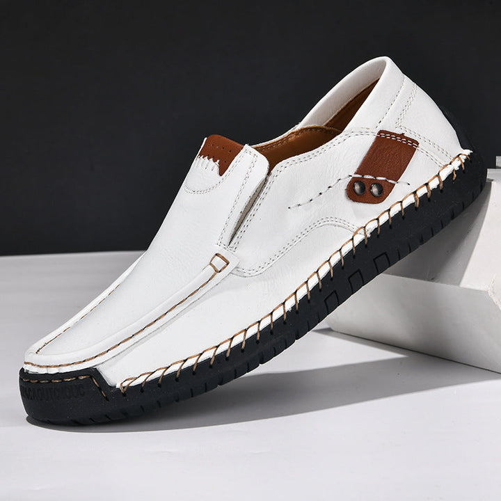 Comfortable men's orthopedic slip-on shoes for easy walking and all-day foot support.