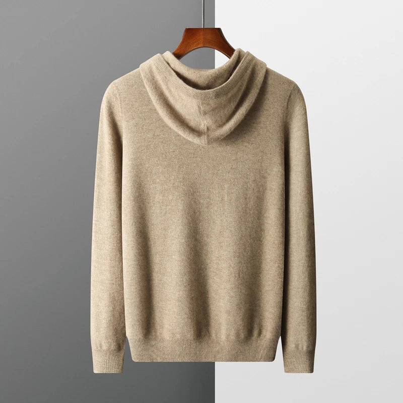 Stylish men's relaxed-fit pullover hoodie, perfect for layering.