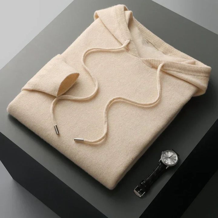 Stylish men's comfortable pullover hoodie, perfect for casual and everyday layered outfits.