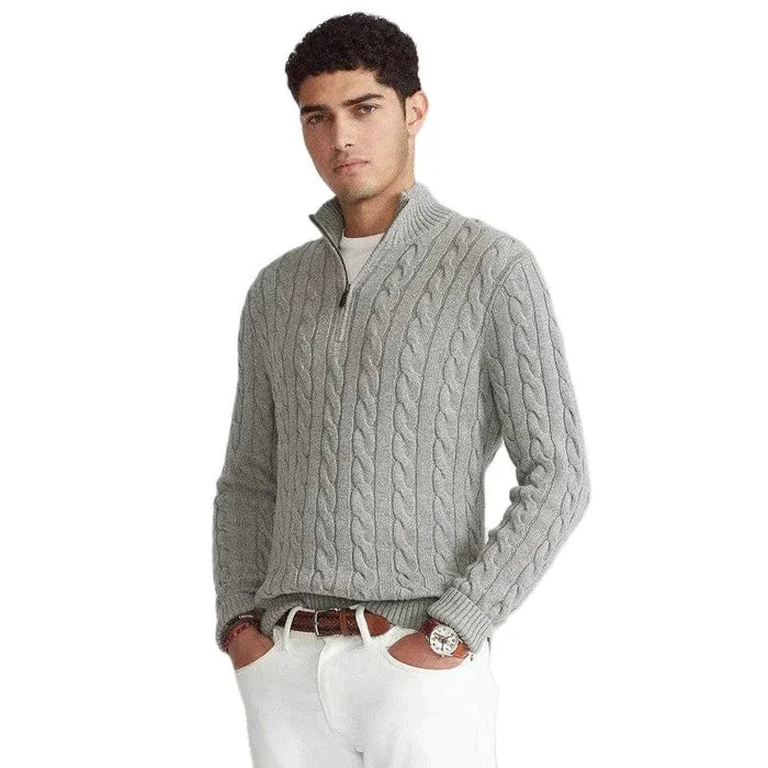 Men's comfortable Vincent half-zip sweater, perfect for modern casual & smart casual styles.