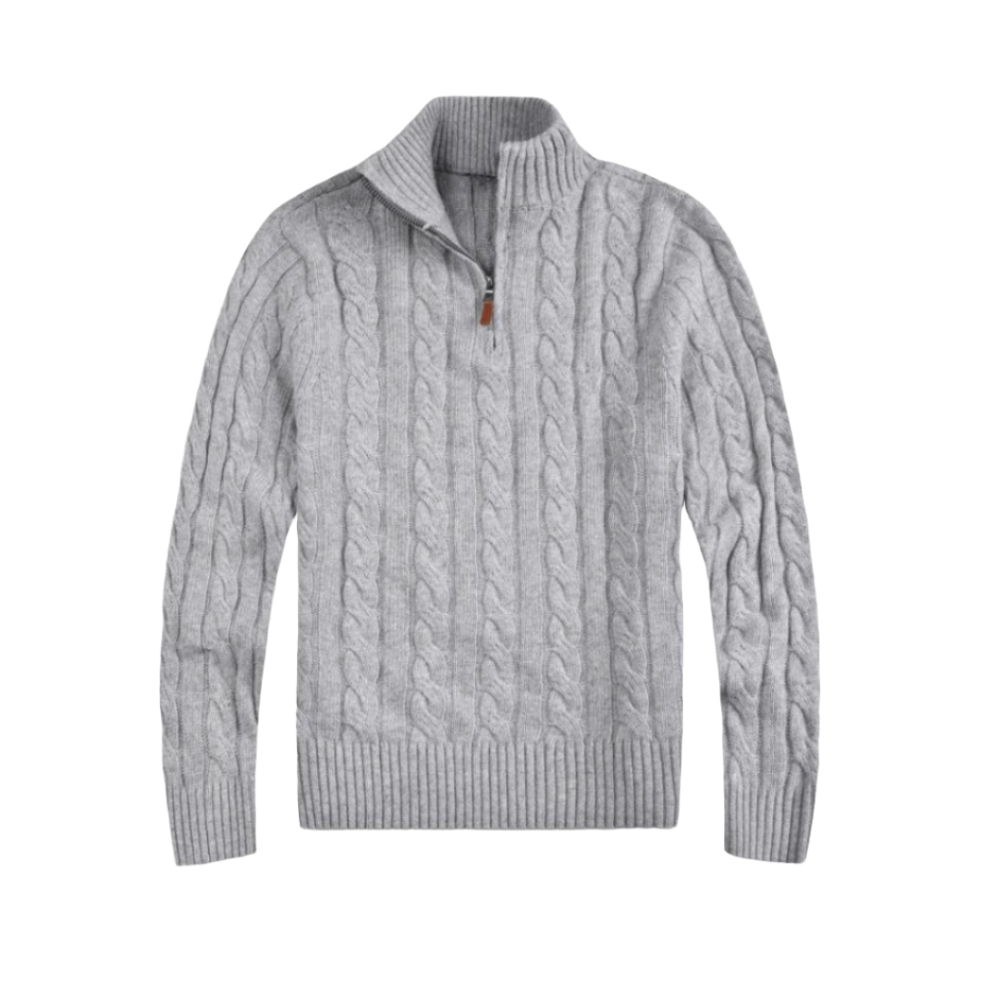 Versatile men's Vincent half-zip pullover sweater with long sleeves, ideal for modern men's fashion.